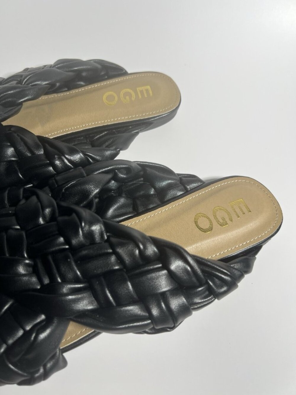 EGO Braided Slide Sandals Black Women’s UK 7 US 9 - Picture 2 of 10